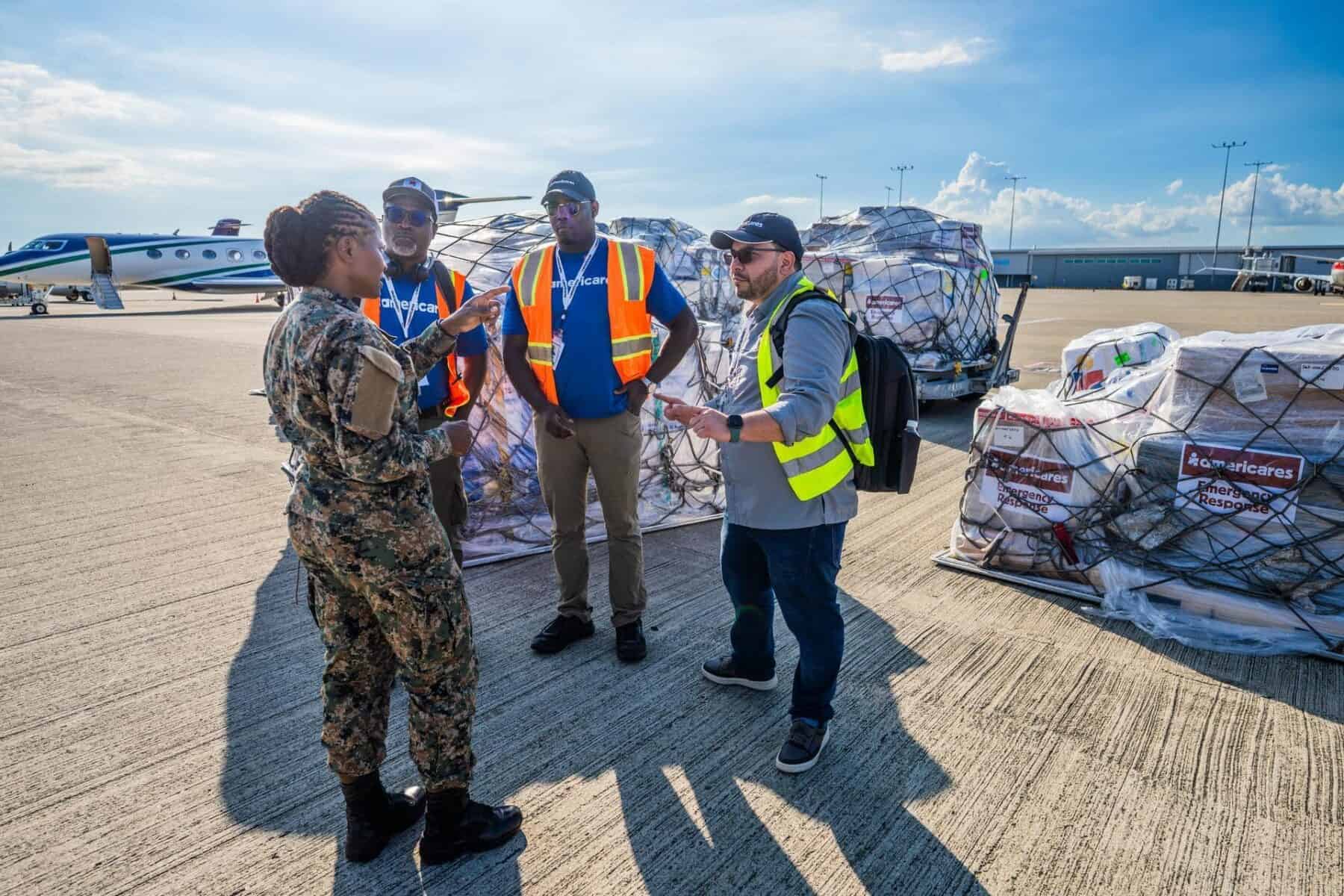 Americares supplies are inspected by local partner.