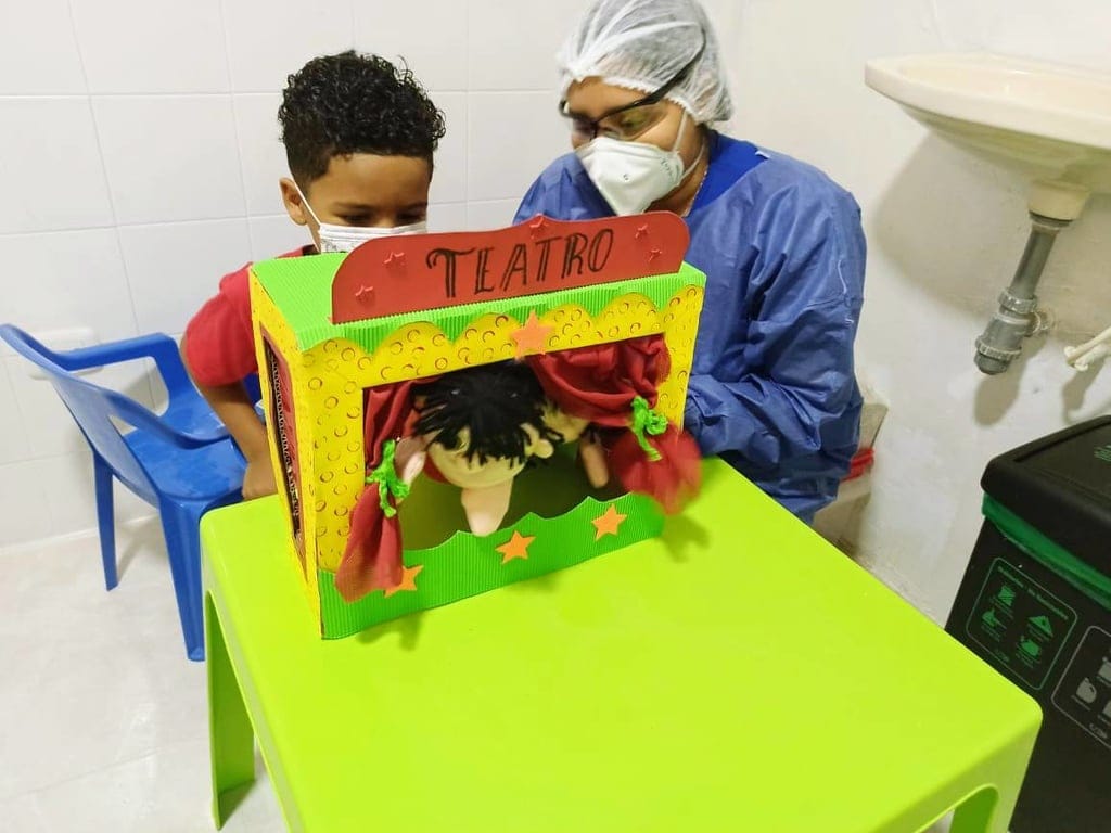 Using play therapy, Americares Colombia clinics staff providing mental health support for young children whose families affected by the humanitarian crisis in Venezuela.